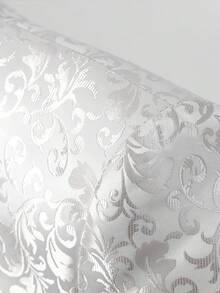 3 Pcs Men Suit Jacquard Blazer Jacket Pants Necktie Shawl Collar Floral Pattern Flap Pockets For Wedding Evening Party Banquet Classic Style - trắng - Xem 4