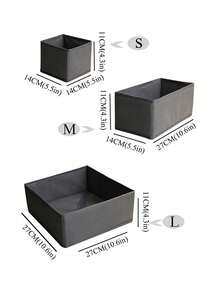 Waschbare Aufbewahrungsbox aus Vliesstoff 3 Stücke Set ohne Deckel, Schublade, kleine Aufbewahrungsbox, faltbar, Dreier-Set, Aufbewahrung für Unterwäsche, Socken, Dekorationen, Festdekoration, Raumdekoration, Heimdekoration, Schlafzimmerdekoration, Organizer, Heimspeicherung, für weiße T-Shirts Damen, schwarze Hosen Damen, Damen Winterkleidung, Kleideraufbewahrung