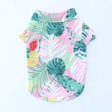 Pet Clothes, Cat & Dog Shirts, Summer & Autumn Beach Style For Small & Medium Pets - Pink - View 5