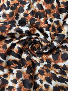 تنورة نسائية أنيقة بطبعة نمر على شكل A، خريفية