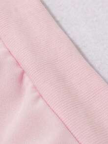 卡通印花连帽卫衣，可爱女宝宝保暖舒适上衣，秋冬季 - 粉色 - 查看 7