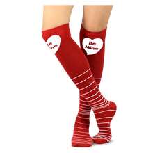 Valentine's Day Knee High Socks Women 2-Pair - CottonCrew Socks - Cute Love Pattern - Women's Shoe 6-9 & Men's 8-11 - 如圖712 - 查看 3