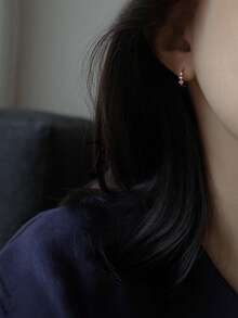 GAGAFEEL 1pair Mini And Minimalist S925 Sterling Silver Gradient Three Zirconia Stud Earring For Daily Wear For Girlfriends Gift