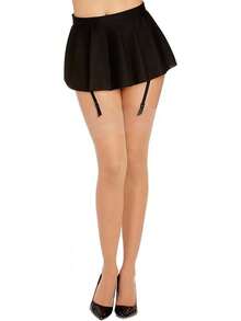 Dreamgirl Medias Altas Nude con Costura Trasera - Blanco - Ver 3