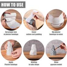 1pc DIY Plaster Gauze Bandage White Basic Style, Easy To Cut, Softens With Water, Quick Hardening, Suitable For Mask Making/Small Sculpture/Handicraft Decoration/Landscape Texture Painting/Art Creation, No Professional Tools Needed, Suitable For Parent-Child DIY/Handicraft Class - Multicolor - View 10