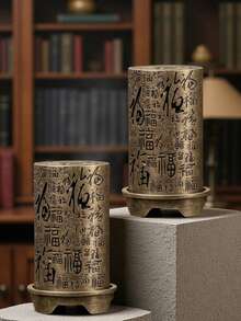 1个手工铜迷你香炉，小型合金香座，金属香薰扩散器，适用于瑜伽冥想、室内香氛、卧室书桌经典装饰 - 彩色 - 查看 5