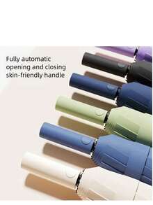 Nuevo paraguas de princesa de negocios, paraguas automático unisex para estudiantes, con varillas reforzadas, plegable, portátil, duradero y con protección UV, adecuado para días soleados y lluviosos