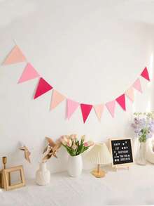 12 قطعة أعلام شعارات مثلثة ملونة من الشعر الاصطناعي، إكليل لافتتاح كبير، زينة حفلة عيد ميلاد بموضوع كرنفال، ديكور للأحداث الخارجية والفصول الدراسية