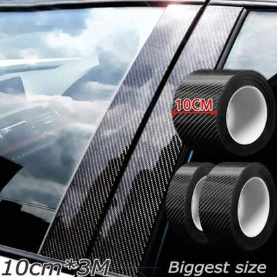 3D Anti Scratch Car Door Sill Protector Sticker Nano Carbon Fiber DIY Paste Protector Strip Auto Side Mirror Protection Tape Film