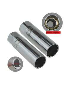 Universal Spark Plug Socket Spark Plug Wrench Magnetic 12 Angle Thin Wall For 14mm 16mm Spark Plug Removal Auto Repair Tool