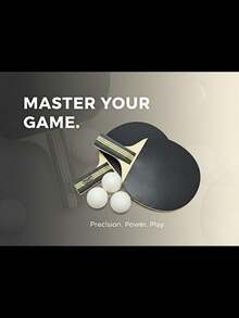 4-Star Table Tennis Racket Training Set, Professional High Elasticity Table Tennis Racket For Indoor/Outdoor Training, Includes 2 Rackets, Racket Bag, And 3 Balls, Compact Design, Durable Structure, Suitable For Family Entertainment And Group Sports