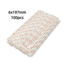 Un paquet de 100 pailles en papier rose de 6x197mm, fabriquées à partir de matériaux épais et sans odeur, naturellement, avec un bord plat résistant aux rayures. Convient pour les boissons comme le thé au lait, le jus, le café, le cola, l'eau de noix de coco, etc. C'est la paille préférée pour les événements, les rassemblements, les fêtes, le camping, les pique-niques, etc.