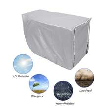 Funda para aire acondicionado de 94 x 40 x 73 cm, funda para aire acondicionado exterior, protector para unidades exteriores, funda cuadrada plateada impermeable, antipolvo y antinieve, fácil de limpiar. - 94 x 40 x 73 centímetros - Ver 6