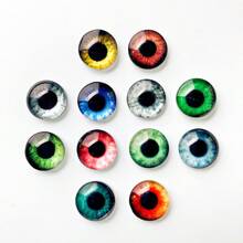 6mm/8mm/10mm/12mm 50件(25对)20mm 20件(10对)龙眼玻璃凸圆形猫头鹰猫眼适用于粘土娃娃制作雕塑道具工艺品DIY配件珠宝制作 - Mix Colors - 查看 3