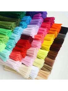 100pcs Fluffy Cleaning Sticks, Soft Fuzzy Craft Sticks Suitable For DIY Flower Bouquets, Floral Arrangements, Children's School Art Projects, Party Decorations, Graduation, Weddings, Birthday Gifts, Mother's Day, Christmas And Other Holiday DIY Crafts - Red Series - View 2