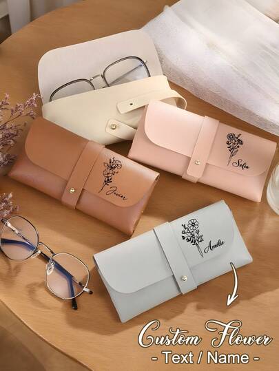 Personalized Leather Glasses Case, Soft Glasses Box, Bridesmaid Gift, Wedding Party Favors, Anniversary Gift, Mothers Day Gift, Gift For Her