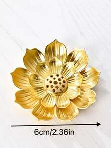 1pc Lotus Flower Incense Holder, Zen Style Incense Stick Holder, Home Decor Incense Burner Tray