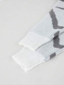 1pc Men's Knitted Sweater, Casual Outdoor Daily Commute Fashion Sports Versatile Street Style Loose Pullover, Autumn/Winter