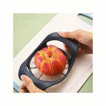 6.1 Inch Extra Large Apple Slicer, Heavy Duty Apple Cutter 8 Slices, Durable Apple Corer Cutter Slicer, Stainless Steel Apple Slicer And Corer - For Apple, Potato, Onion And More, Black - 灰色 - 查看 4