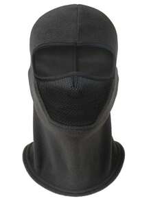 1 pieza Gorro de ciclismo transpirable y cálido para hombre, para otoño e invierno, máscara que cubre todo el rostro y el cuello, gorro a prueba de viento para esquí y resistente al frío para montañismo, máscara de ciclismo, protección facial, gorro de deporte al aire libre de felpa, gorro de forro polar con textura granulada