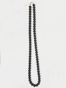 1 pieza Collar largo de cuentas geométricas de plástico de estilo bohemio, hecho a mano para mujeres, se puede usar en doble capa, adecuado para verano, playa, vacaciones y uso diario