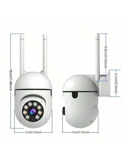1080P WiFi Security Camera Night Vision, Spotlight Speaker Two Way Audio, Motion Tracking, 360° Pan/Tilt/Zoom, Home Indoor/Outdoor Security, Compatible Alexa, Young, Elderly Pets, Indoor Moderne System Wireless Connection Surveillance view 11