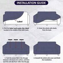 1PC 1/2/3/4 Seats Elastic Corn Grain Sofa Cover Solid Color Anti Slip Living Room And Bedroom Sofa Cover Dustproof Sofa Cover Sliding All Inclusive Four Season Sofa Cover Detachable Sofa Cover Home Decoration Suitable For Sofas 90-125cm(35-49in) Long / 2 Seat :Suitable For Sofas 145-170cm(57-67in) Long / 3 Seat :Suitable For Sofas 190-210cm(74-83in) Long / 4 Seat :Suitable For Sofas 235-280cm(92-110in) Long