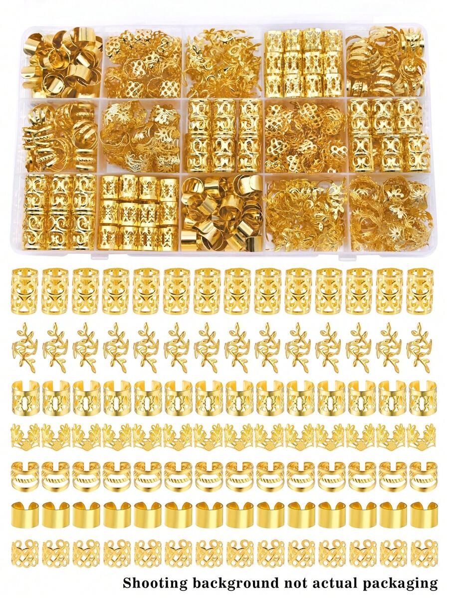 70个/套复古梅花装饰发圈 - 时尚发夹，适合女性和女孩，波西米亚风格 - 发饰，编织发饰