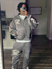 Y2K Hip-Hop Street Wear European And American Fashion  Brand Letter 3D Printing Loose Sweater Men's And Women's Zipper Shirt