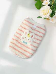 卡通法兰绒背心，适合小型犬和猫，适合秋冬季 - 彩色 - 查看 36