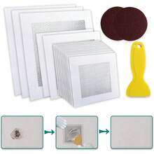 Drywall Repair Kit For Large Holes, 2/4/6/8 Inch Dry Wall Patch Kits For Erase A Small Nail Hole, Plaster Wall Patching Self Adhesive Aluminum Mesh With Scraper And Sandpaper