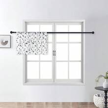 Floral Embroidered Sheer Curtain Simple White Transparent Curtain With Rod Pocket Embroidered Vine Floral Pattern Curtain Semi-Sheer Linen-Like Voile Curtain For Bedroom, Living Room