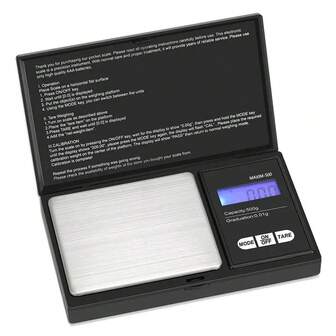 1入便攜式數字口袋秤，適用於珠寶和黃金 - 精確不鏽鋼電子秤，具有克平衡重量 - 便於攜帶和使用