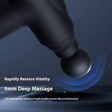 Upgraded Massage Gun, Suitable For Full-Body And Arm And Back Massage. 6/32-Speed Deep Tissue Massage Gun, Four Changeable Heads, Multiple Ways To Relax Muscles. Handheld Electric Muscle Massager, Suitable For Muscle Relaxation During Exercise And Fitness. Mini Version And Upgraded Version Available, Convenient And Durable, Exercise Helper - Black - View 7
