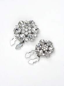 مجموعة أزرار معدنية مزخرفة بالراين ستون بشكل أنيق 1 قطعة/2 قطعة/4 قطع، ديكور فاخر متعدد الاستخدامات ملائم للكنزات والسترات والقمصان والبدل والفساتين والمعاطف وغيرها، مستلزمات خياطة DIY