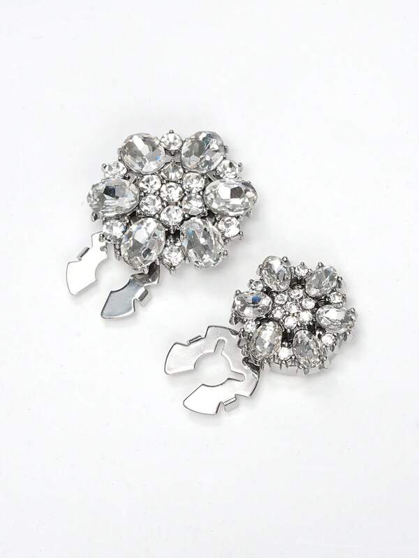 مجموعة أزرار معدنية مزخرفة بالراين ستون بشكل أنيق 1 قطعة/2 قطعة/4 قطع، ديكور فاخر متعدد الاستخدامات ملائم للكنزات والسترات والقمصان والبدل والفساتين والمعاطف وغيرها، مستلزمات خياطة DIY