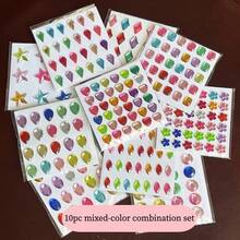 Assorted Gem Crystal Diamond Cartoon Stickers, High-Quality Acrylic Material DIY Rhinestone Stickers, Vibrant Colors, Easy To Peel And Stick, Suitable For Water Bottles, Cups, Face, Nails, Phones, Laptops, Furniture, Refrigerators, Guitars, Skateboards, Party Favors, Birthday Rewards, Crafts And More (Random Colors)
