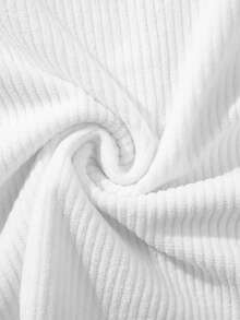 Men's Casual Retro Corduroy Sweatshirt, Long Sleeve Top, Autumn/Winter - White - View 9