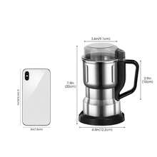 1pc Mini Electric Grain Mill - One-Touch Operation, Overheat Protection, Precision Grinding For Coffee, Spices, Grains, Easy Kitchen Storage Solution, 12500 RPM, 220V-240V, UK/EUPlug, Power Supply - View 3