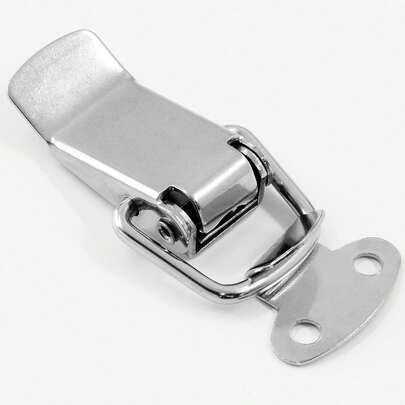 Zestaw 12 sprzączek sprężynowych o długości 73 mm, 304 ze stali nierdzewnej, odpowiednie do drewnianych skrzynek narzędziowych, kolor srebrny