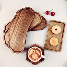 Set de plateaux en bois fait main - Planche à fromage et plateau de service multifonctionnel pour le petit-déjeuner, le café, les plantes, la décoration de la cuisine, cadeau