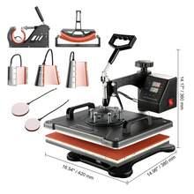 8 In 1 Heat Press Machine, 12" X 15" Digital Transfer T-Shirts, Mug, Hat, Cap With Plate - 查看 10
