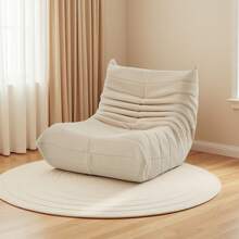 Bean Bag, Comfortable And Soft Lazy Sofa Lounge Chair, Carpet Sofa, Reading Chair, Leisure Chair, Suitable For Bedroom, Living Room, Office Or Lounge, Memory Foam, Modern Style, Durable And Easy To Care, Bedroom And Living Room Furniture, Suitable For Adults And Children (86 X 105 X 75 Cm) - trắng - Xem 2