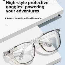 1 Piece Of Goggles, Dustproof And Foggy, Windproof And Pollen-Proof For Cycling, Anti-Blue Light For Adults, Protective Labor Insurance And Splash-Proof. - Black Frame - View 3