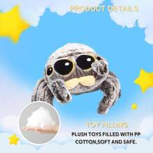 Spider Plush 6.9 Inch - Spider Stuffed Animal: Perfect Jumping Cute Spider Plush Gift For Kids 3+, Brown