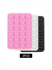 3 pièces Tapis de ventouse en silicone pour téléphone, Support de téléphone à ventouse en silicone, Support de préhension multifonction, Étui de téléphone multifonction , 24 pièces Ventouses en silicone, Cadeau pour l'anniversaire, la famille, les amis Support de téléphone, Accessoires de téléphone compatibles avec , téléphone Android, Cadeau pour l'anniversaire, la famille, les amis