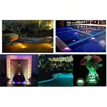 Submersible Led Lights, Submersible Waterproof RGB Change Remote Controlled Submersible Led Lights For Pond Pool Fountain Aquarium Vase Hot Tub Bathtub Fish Tank Party Halloween (4 Pack) - 4PACK + 1REMOTE - View 5