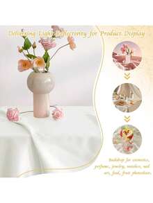 100 x 75 cm glänzender Satin Fotohintergrund, doppelseitiger kristallsatinierter einfarbiger Hintergrund für Make-up, Schmuck, Lebensmittel, Flatlay Fotografie, Basteln, dekorative Requisiten