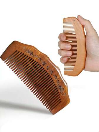 1pc Birth Comb For Women Labor, Wooden Labor Comb Natural Labor And Delivery Essentials, Birthing Combs Hospital Bag Must Haves For Pregnant Women, Wood Comb Labor Gifts For Moms,Gold Sandalwood Comb, Anti-Static Comb ,Hair Styling Kit ,Hair Tool Kit ,Hair Styling Tools Hair Accessories