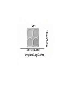 1 pieza Molde de silicona con formas geométricas ovaladas, rectangulares, redondas en forma de nube y corazón para manualidades con resina epoxi DIY